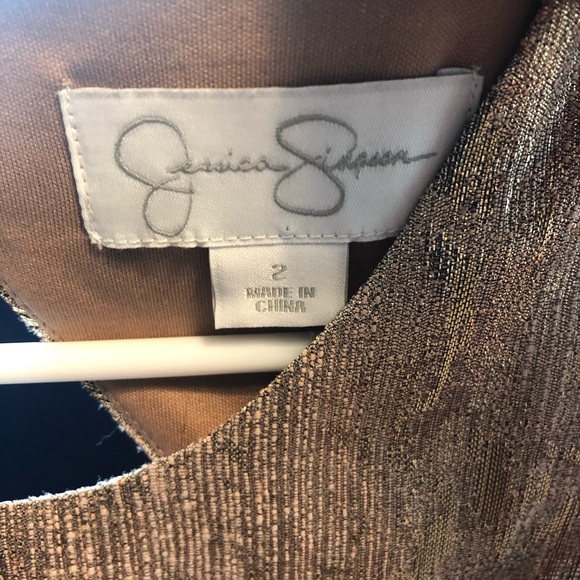 Jessica Simpson Gold Party Dress - Picture 3 of 9